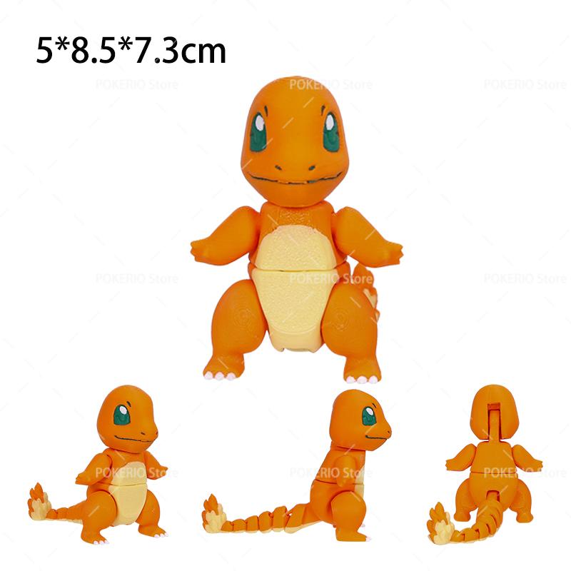 

Pokemon Figure Action Miniature Mega Charizard X with Egg Playthings 3D Printing Charizard Charmander Multi-Joint Movable Collector Figures