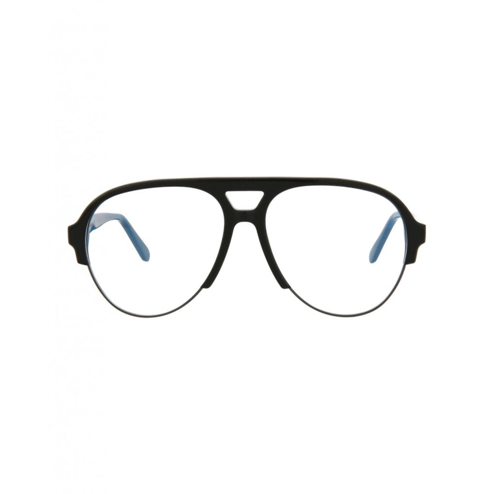 

Оправа Brioni Aviator Style из ацетата, черная, черная, прозрачная