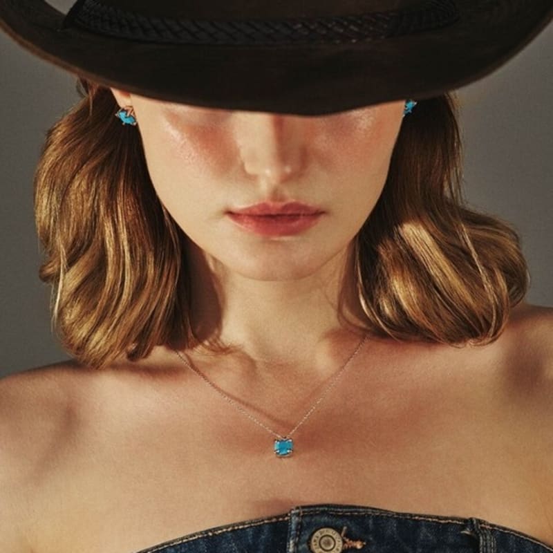 

ANON Turqouise Giant Prong Necklace 40-44-48cm