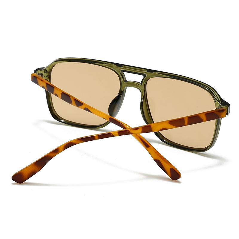  Export New Modern Retro Square Double Bridge Sunglasses Ins Style Street Style Sunglasses 22003