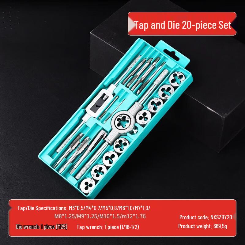 20-Piece Tap & Die Broken Screw Extractor Set