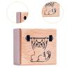 Cat Stamp Square Wooden Rubber Stamp for Card Making Planner Scrapbooking
