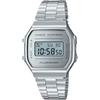 Casio Unisex A168WEM-7VT Silver Digital Watch Stainless Steel Band Water Resistant