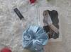 Silk Scrunchie Mulberry 6A Blue XL Large Premium