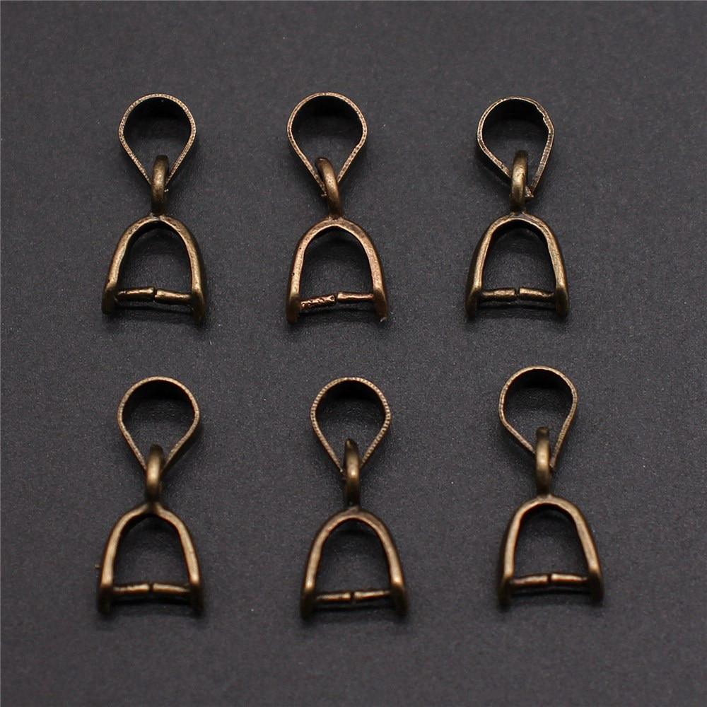

30шт Подвески Застежки Ювелирные Компоненты Аксессуары Античная Бронза Цвет Медь 6X14мм