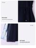 2025 Women's V-Neck Ink Print Color Block Dress with Pendant Belt
