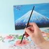 7 Pieces Black Swan Wood Nylon Wool Oil Painting Brush Acrylic Gouache Painting Set for Artists