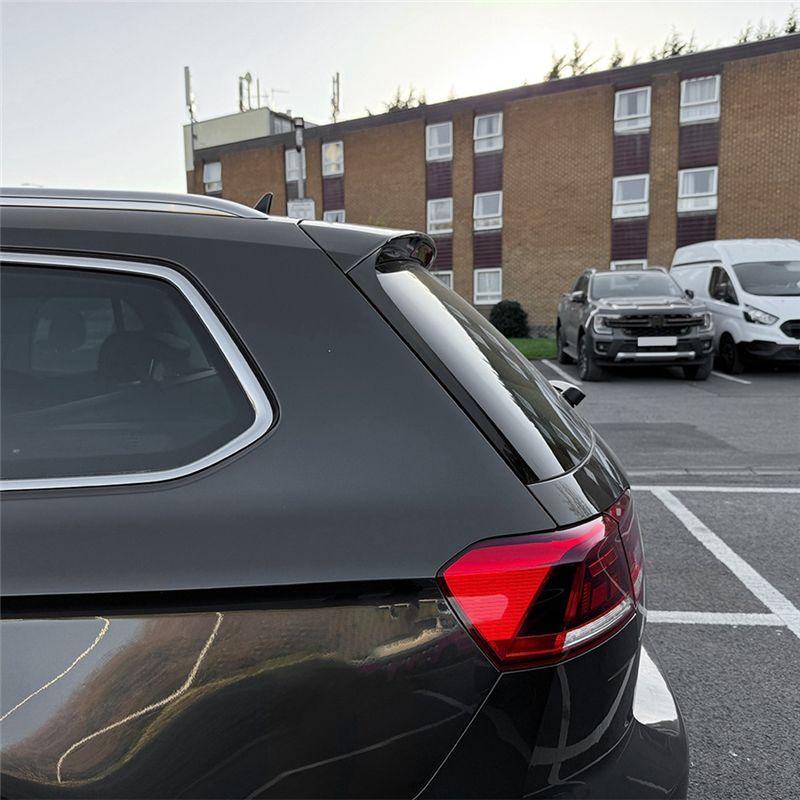 Car Rear Window Side Spoiler Canards Splitter For VW Passat B8 B8.5 Rear Windshield Side Wing Trim Sticker Glossy Black
