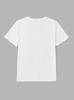 Women's Casual Short Sleeve T-Shirt with Left Chest Red Cherry Print Round Neck for Casual Attire Vacation Summer Woman Clothing
