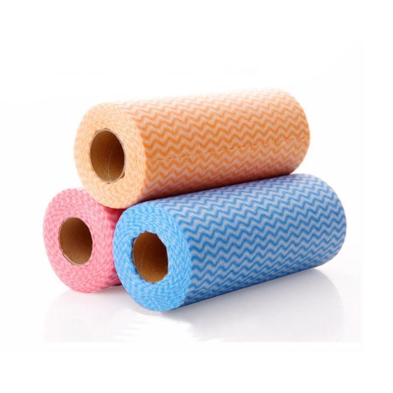 1/2 Roll Break Point Non-woven Kitchen Towels Cleaning Cloth 50pcs in 1 Roll Glasses Dish Wipe.