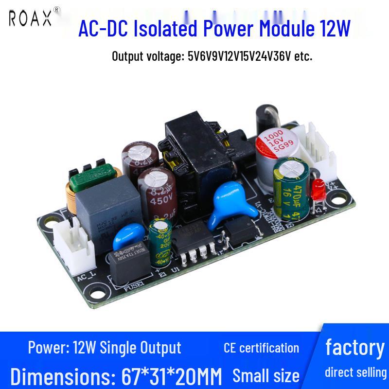 12V 1A DC Step-Down Power Module, 220V To 5V/9V/24V, 12W Isolated Regulated Switching Power Supply Board