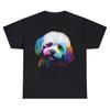 Bichon Frise Dog Cute T Shirts Tee Tops Round Neck Harajuku Short-Sleeve Fashion Tshirt Clothing Casual Versatile Basic T-shirts
