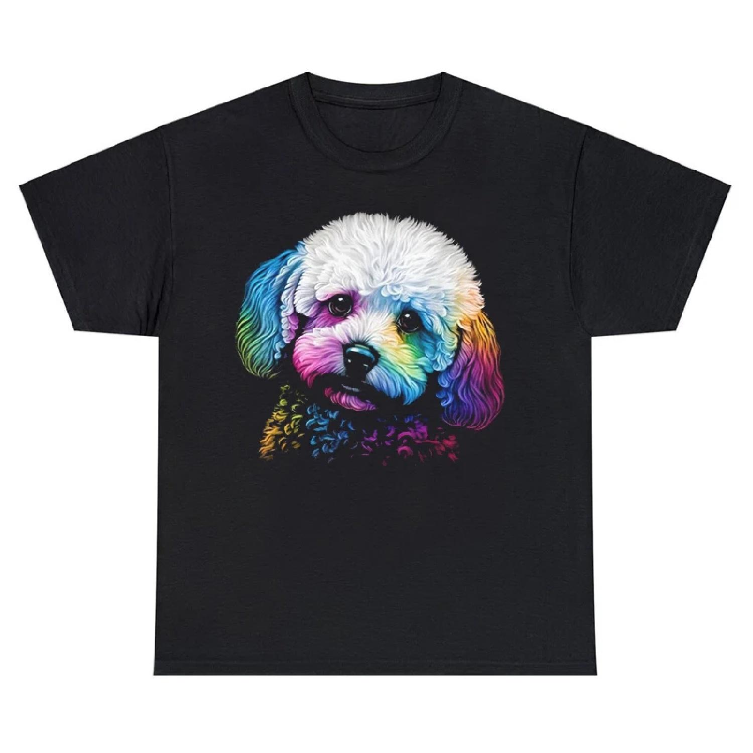 

Bichon Frise Dog Cute T Shirts Tee Tops Round Neck Harajuku Short-Sleeve Fashion Tshirt Clothing Casual Versatile Basic T-shirts XXXXXL різнокольоровий