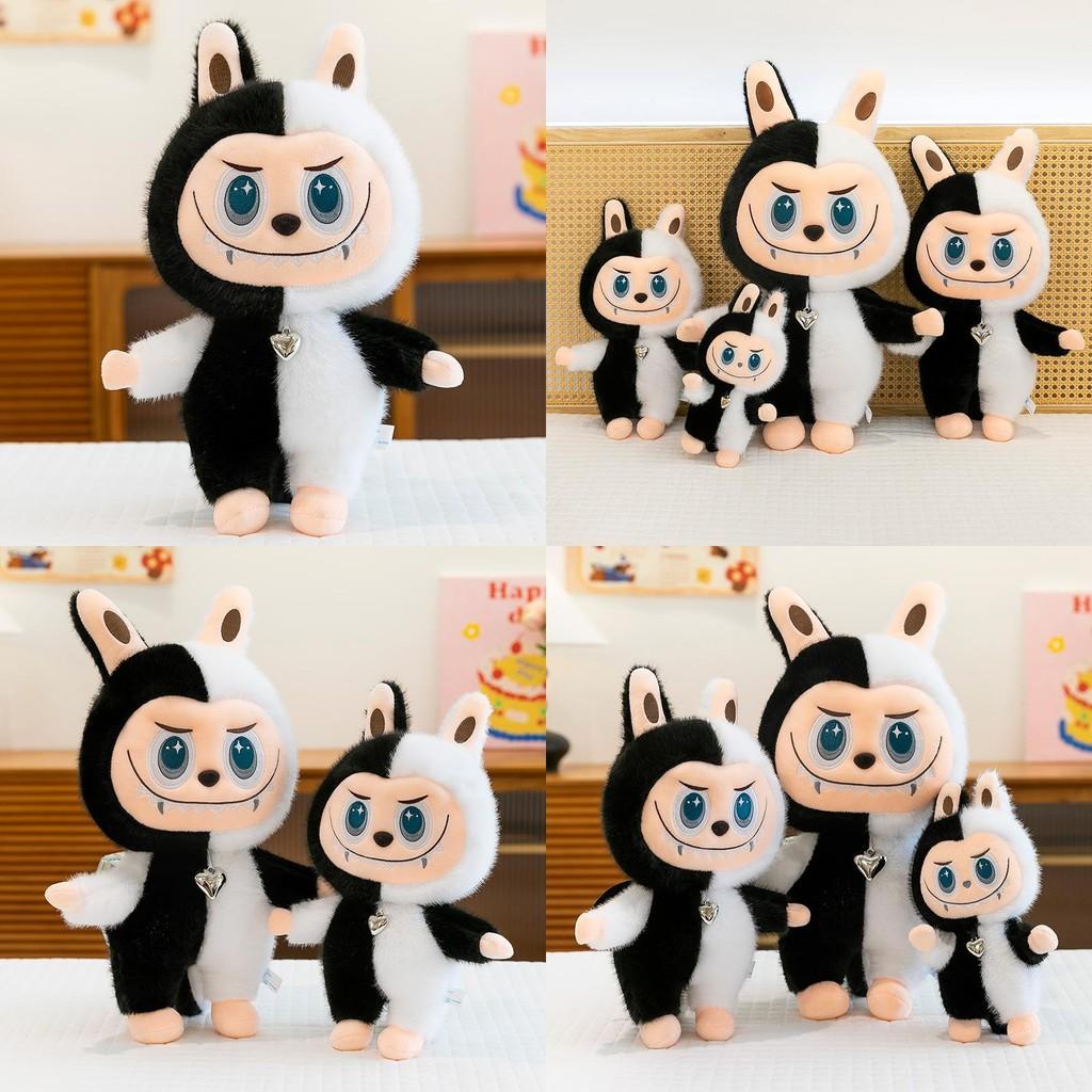 White And Black Demon Shaped Cartoon Plush Toy Doll For Children Gift