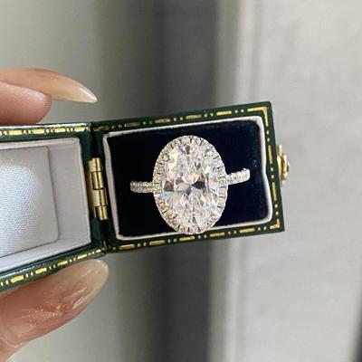 Tauben-Ei Diamantring: Europäischer & Amerikanischer Stil, S925 Sterlingsilber, Hochkarbon-Diamant, Mode Bankettring für Damen