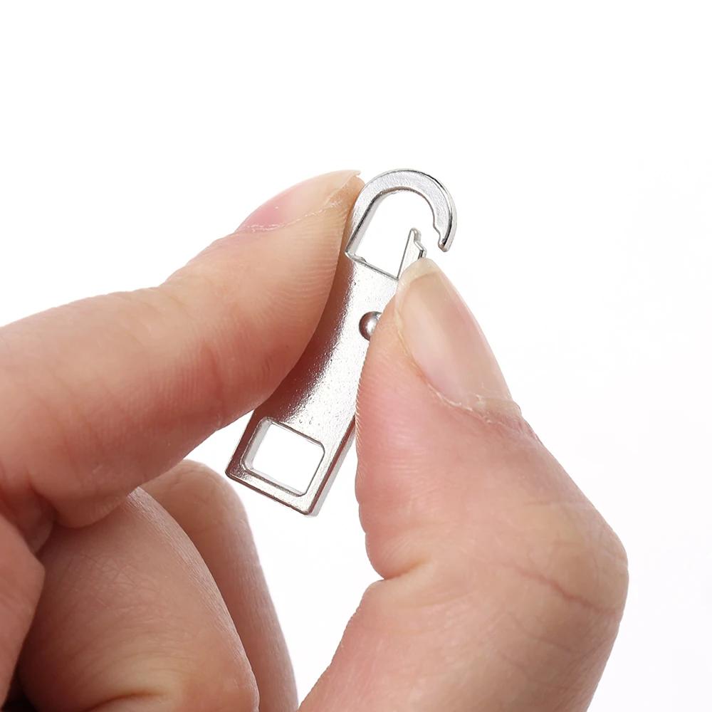 5/1 Stück Universal-Reißverschlussschieber aus Metall, Ersatz für sofortige Reparatur, Reißverschlusskopfschieber für Kleidungstaschen, DIY-Näh-Reißverschlussschieber