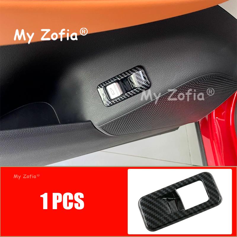 For BYD Sealion 5 DMI 2025 2026 Car ABS Carbon Fiber Grain Interior Decoration Button Panel Cover Trim Stickers Accessories