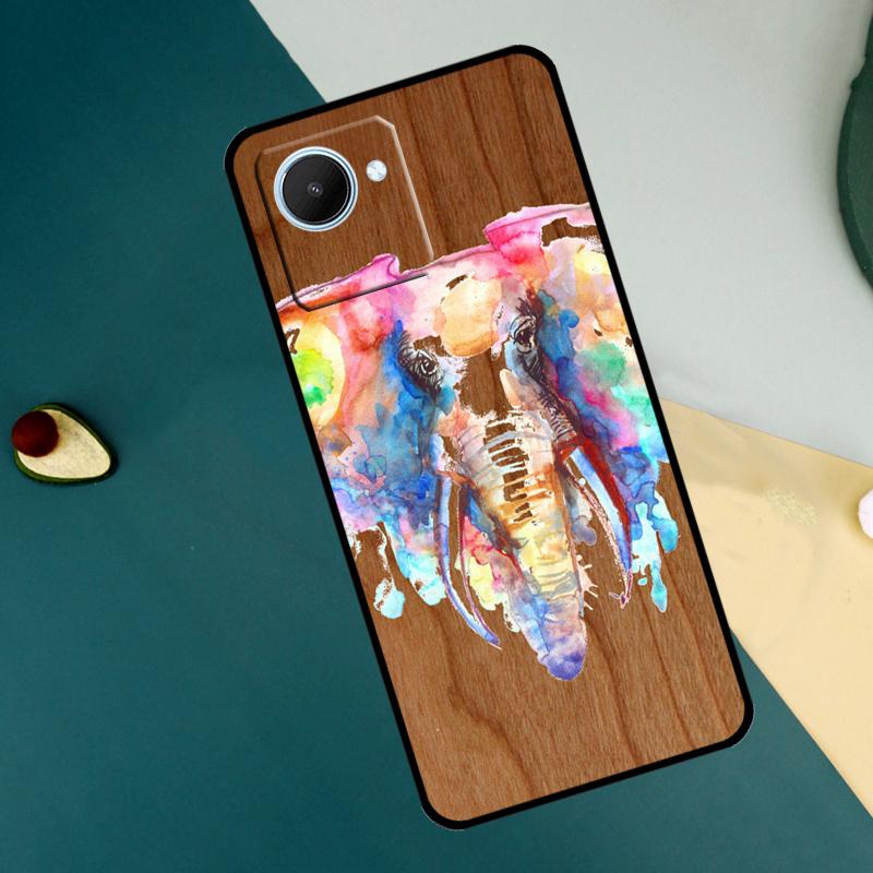 

Natural Bamboo Wood Animal Print For Realme C55 C71 C75 C67 C63 C51 C61 C53 C35 C65 11 12 13 14 15 Pro Plus GT6 GT7 Pro Case Realme GT7 Pro