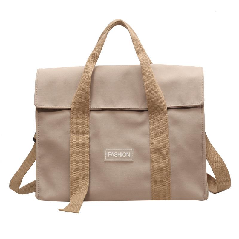 Light handbag bag women's new 2025 popular large-capacity messenger canvas bag shoulder commuter tote bag