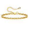 Stainless Steel Corner Chain Bracelet 18K Gold Women'S Accessories Fashion Jewelry 1654