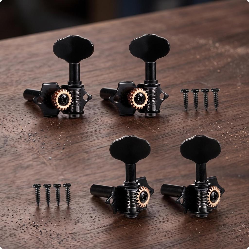 4 Pieces String-Roller Tuning Machine Metal Alloy Guitar Head Heavy Duty