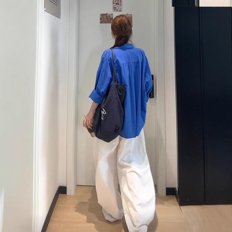 Quick-drying scissor pants women's design sense lazy wide-leg overalls new pear-shaped body drape sports pants