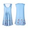 Urban Chic Sleeveless Floral Print Loose Fit Midi Dress Polyester Blend