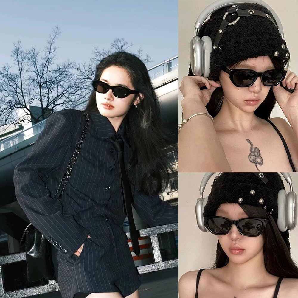 Sunglasses for Men and UV Ultra Super Korean Cat Rectangular Vintage UV400 [vejabvb] Women, Protection, Polarized, Slimming, Lightweight, Elastic,