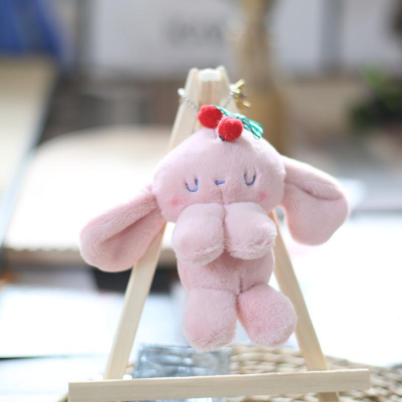Cute Soft Bunny Plush Keychain Adorable Rabbit Bag Pendant Stuffed Animal