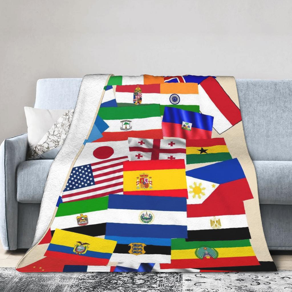 Flags Of All Countries (12) Blanket Quality Warm Soft Throw Blanket Winter Girls Boys Bedroom Comfortable Bedspread