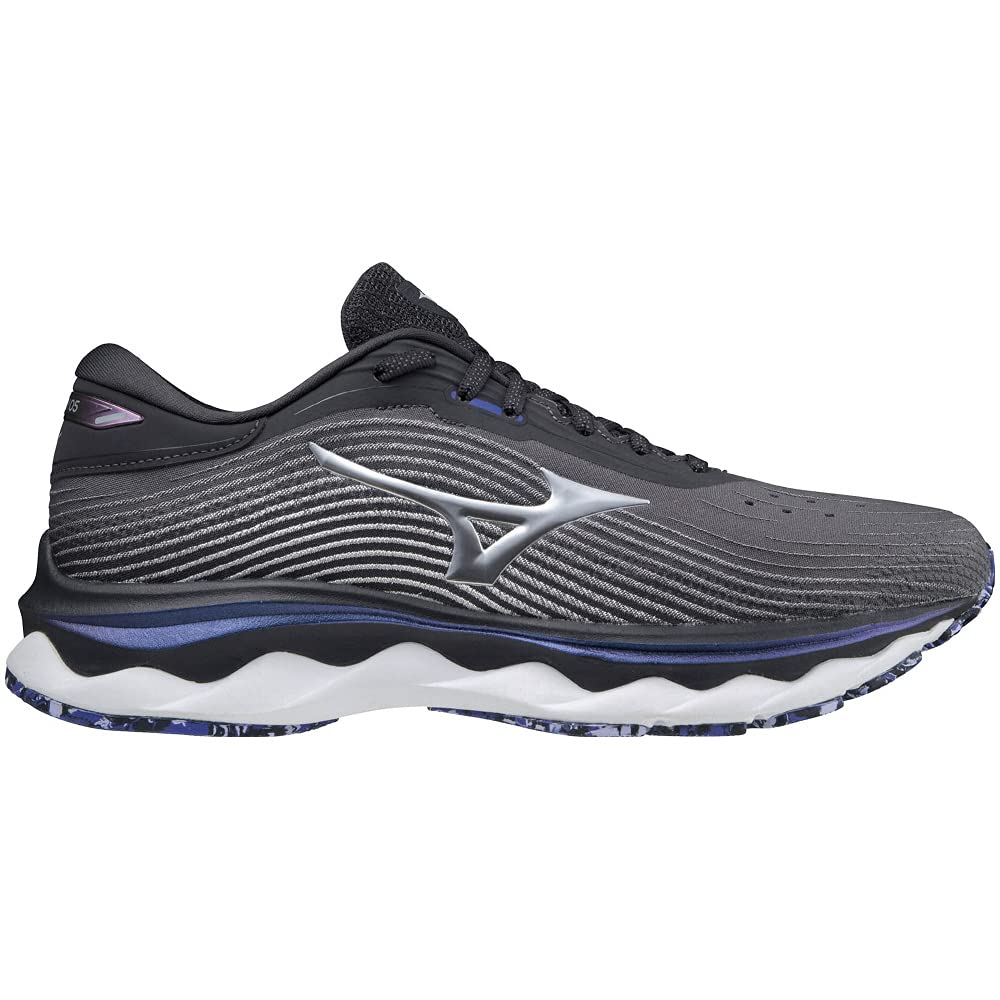 Laufschuhe Wave Sky 5 Jogging Marathon Sporttraining Leichtgewicht cm 2E [Mizuno] Herren Schwarz/Silber/Lila 29.0