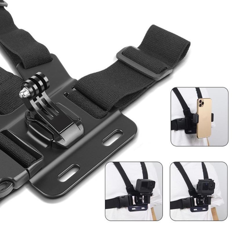Versatility Camera Accessory Set Chest Mount Harness For Action Cameras Long Screw For Cycling And Sports Shoot