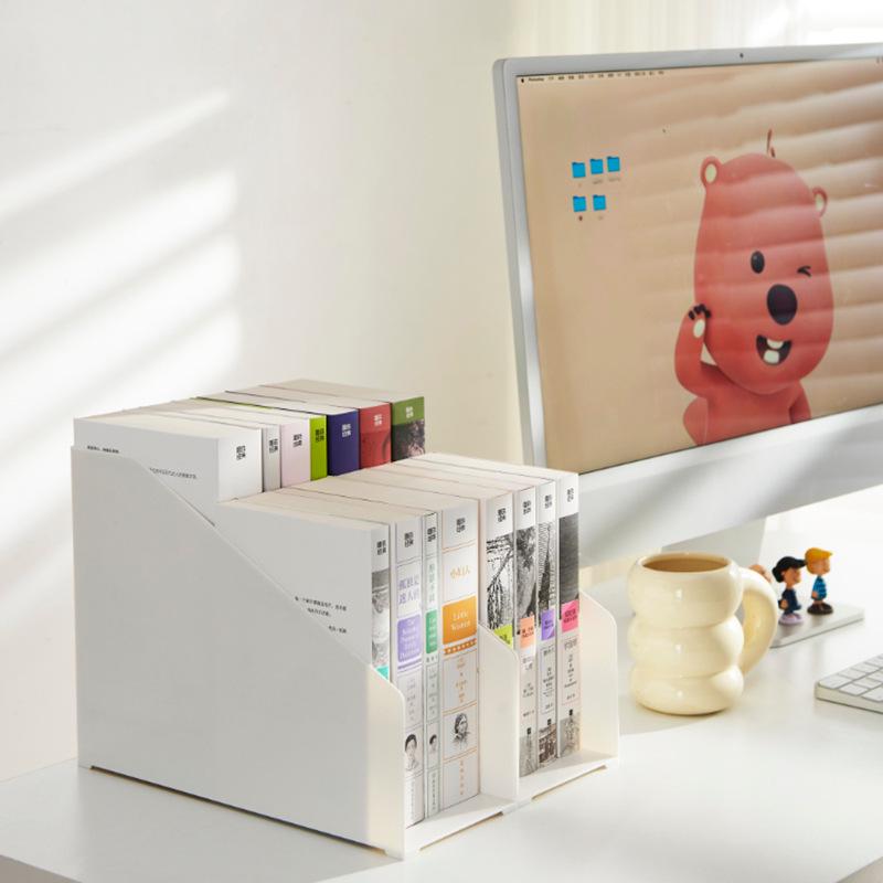 Double-Layer Vertical Desktop Bookshelf for A5 Books and Albums