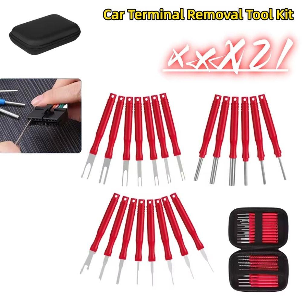 21Pcs/Set Stainless Steel Wire Crimp Removal Tool  for Car Wiring Harness Repair