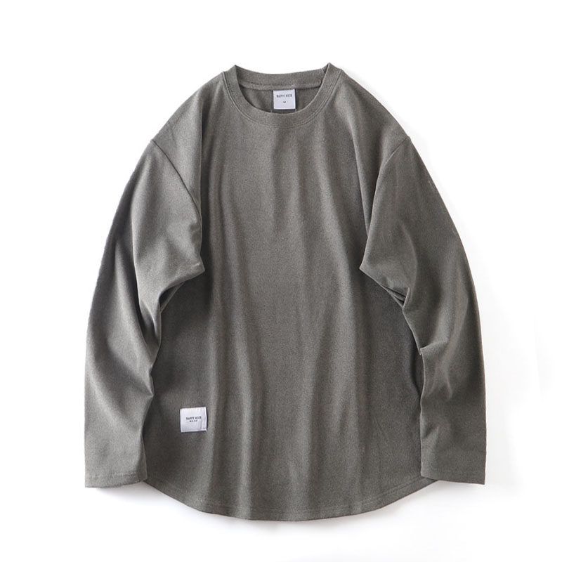 Dralon Bottoming Shirt Men's Autumn and Winter Thermal Underwear Foreign Trade Cattle Goods Heating Cationic Round Neck Long Sleeves Shirt