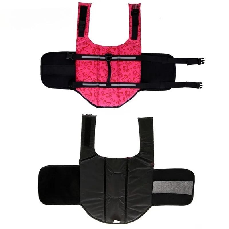 Adjustable Large Dog Life Jacket Reflective Safety Vest for Swimming Surfing And Sailboating Enhanced Buoyancy Pet Swimwear Summ