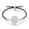 Women's Adjustable Braided Leather Aroma Diffuser Tree of Life Bracelet