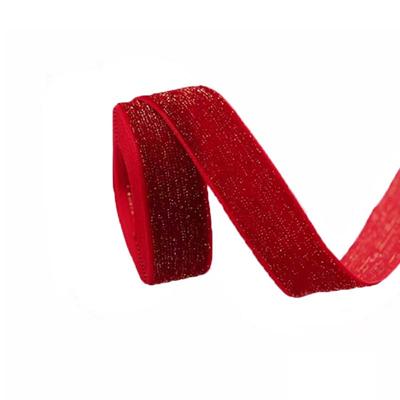 5 Yards Christmas Velvet Ribbon DIY Various Sizes Gift Box Packaging Ribbon Glitter Wide Red Gold Ribbon Festival