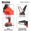 HILDA 4-Inch One-Handed Electric Lithium Chainsaw for Woodworking and Garden Felling.