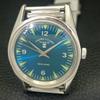 VINTAGE FAVRE LEUBA SEA KING HAND-WINDING SWISS MENS BLUE DIAL WATCH a703816-1