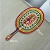 Vietnam Imports Hand Woven Seaweed Fan Oval Dopamine Daily Ins Style African Element Decoration Homestay Summer