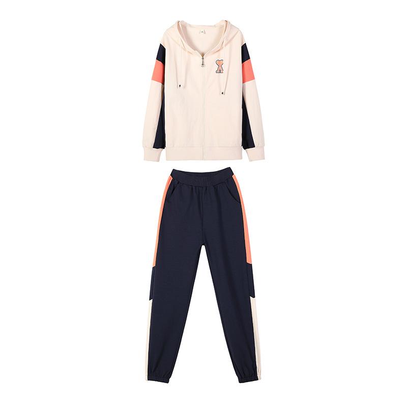 Autumn Casual Sports Set: Korean Style Hoodie Two-Piece for Junior High Girls