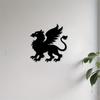 1pc Modern Gryphon Metal Wall Art, Rust-Resistant Iron Mythological Beast Sculpture, Garden Fence Decor for Living Room, Unique Christmas Gift