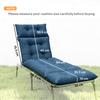 Set of Two 190 x 56cm Sun Lounger Cushions - Navy Blue