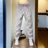 Retro summer new outdoor sports casual pants men's versatile trendy charge pants solid color loose straight long pants