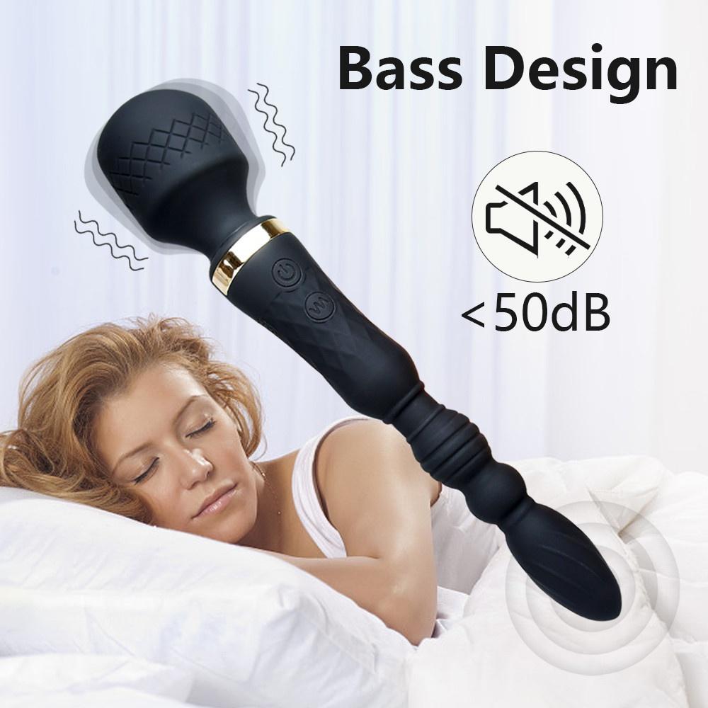 Magic Wand Vibrator Big Heads AV Body Massager G Spot Clitoris Stimulator USB Charging Female Masturbator Sex Toys for Woman