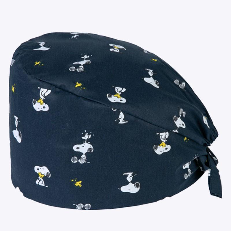 Unisex All-Cotton Printed Surgical Cap for Medical and Food Services