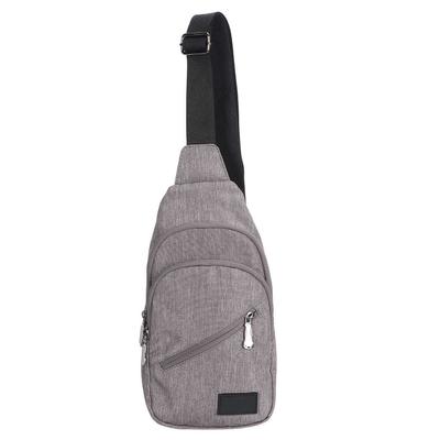 OX PLOUGH Men S Chest Bags Waterproof Casual Chest Sling Bag Polyester Shoulder MessengerLight Grey