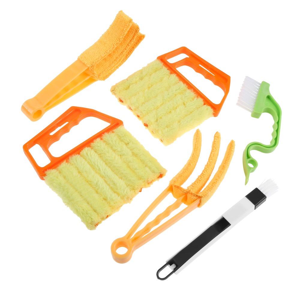 Removable Washable Dusting and Slit Cleaning Brush Set for Air Conditioner Vents, Blinds, and Windows