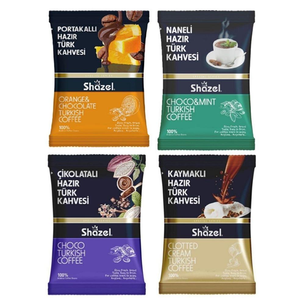 

Набір розчинної турецької кави Shazel 4 шт. 100 гр (Вершковий, апельсиновий, м ятний, шоколадний)
